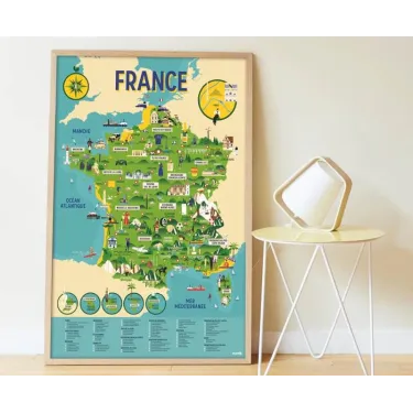 Poster en stickers "La France" Poppik
