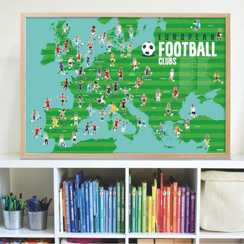 Poppik - Poster éducatif avec stickers repositionnables - Forêt