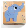 4 cubes puzzles en bois Wild & Co, DJECO 1904