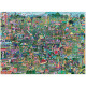 Puzzle 'Les parcs d'attractions du monde' 1000 pcs CROCODILE CREEK