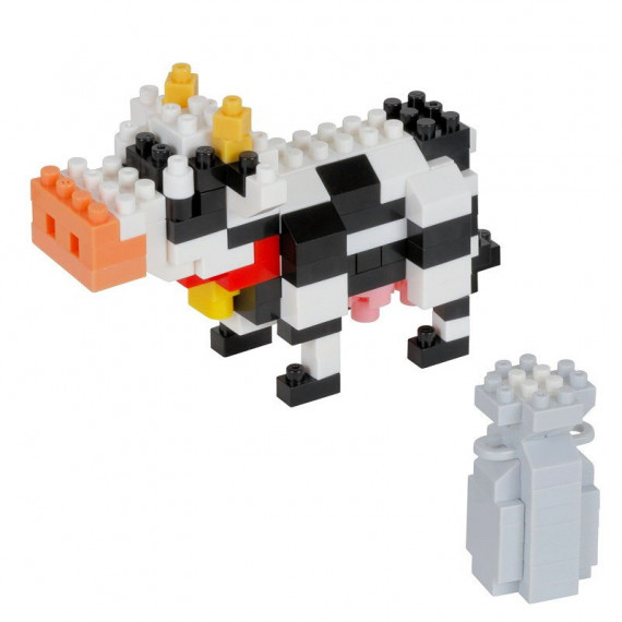 Vache et son bidon de lait nanoblock