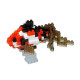 Poisson voile de Chine rouge, noir et blanc nanoblock