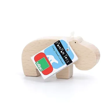 Figurine d'animal en bois "Hippopotame" de Pompon, VILAC 9103D