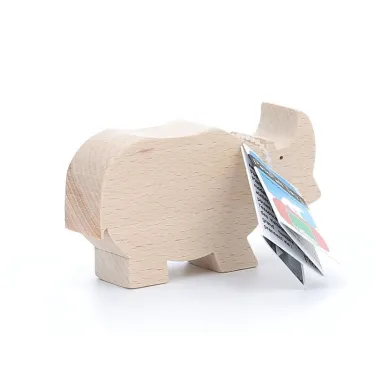 Figurine d'animal en bois "Rhinocéros" de Pompon, VILAC 9103B