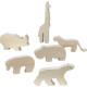 Pack figurines d'animaux en bois de Pompon, VILAC 9103