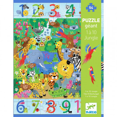 Puzzle Géant Léon le dragon - 58 pièces - Djeco - Enfant 5 ans et plus