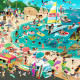 Puzzle Une journée à la plage 48 pcs CROCODILE CREEK
