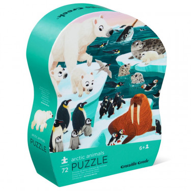 Animaux de l'Arctique, puzzle 72 pcs silhouette CROCODILE CREEK