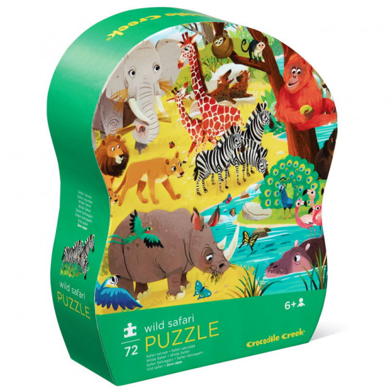Safari sauvage, puzzle 72 pcs silhouette CROCODILE CREEK