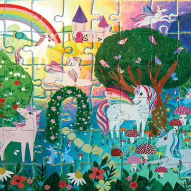 Puzzle métallisé "Licornes" 60 pcs CROCODILE CREEK