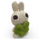 "Pinpin le lapin" hochet pour bébé en crochet en coton bio The veggy toys