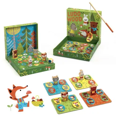 Ludo Wood 4 jeux éducatifs en bois DJECO 1628