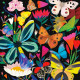 Puzzle qui Brille dans le Noir "Papillons" 500 pcs Mudpuppy