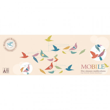 Mobile en papier "Des oiseaux multicolores" DJECO 4375 Collection Katsumi Komagata