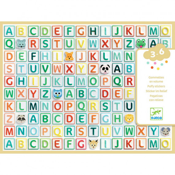 Gommettes en volume "Alphabet" DJECO 9078