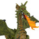 Dragon ailé vert avec flamme, figurine PAPO 39025