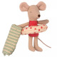 Petite soeur souris et sa cabine de plage Maileg