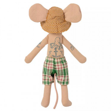Papa souris et sa cabine de plage Maileg