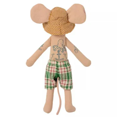 Papa souris et sa cabine de plage Maileg