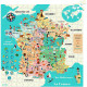 Puzzle carte de France 300 pcs Ingela P. Arrhenius VILAC 7618