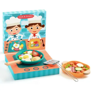 Cook & Scratch,  jouer à cuisiner des poêlées DJECO 5502