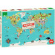 Puzzle carte du monde 500 pcs Ingela P. Arrhenius VILAC 7619