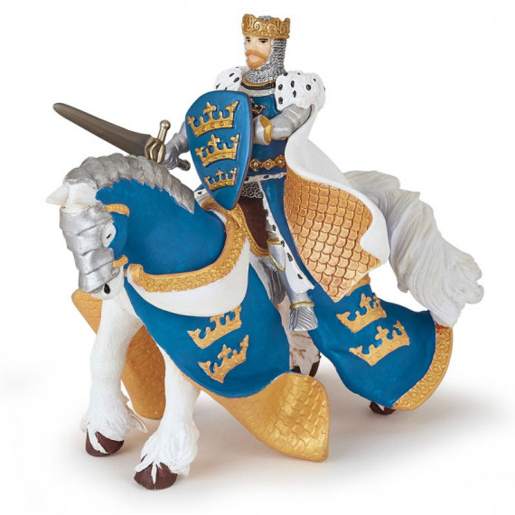 Cheval du roi Arthur bleu, figurine PAPO 39952