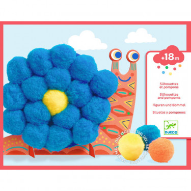 Silhouettes et pompons "Animaux tout doux" DJECO 9871
