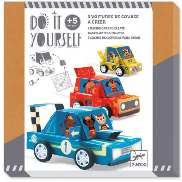3 voitures de course à créer "Grand Prix" DIY DJECO 7932