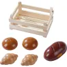 Cagette avec viennoiseries, jouet dînette en bois HABA 306457