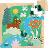 Coffret 3 puzzles en bois 'Animaux du monde' Michelle Carlslund VILAC 8530