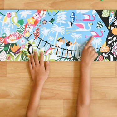 Poster à colorier "Forêt tropicale" Poppik