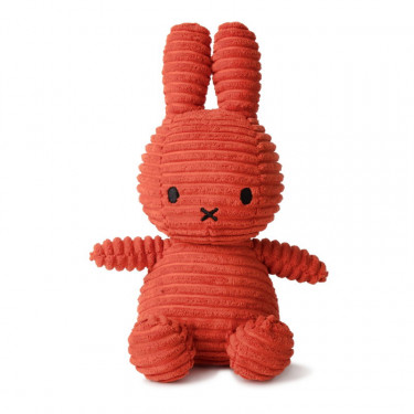 Peluche Miffy en velours côtelé "terre cuite" 24cm
