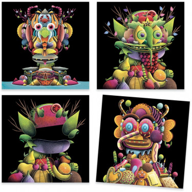 Stickers "Le primeur" DJECO 9370 inspired by Giuseppe Arcimboldo