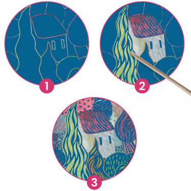 Cartes à gratter "Le Sud" DJECO 9378 inspired by Vincent Van Gogh