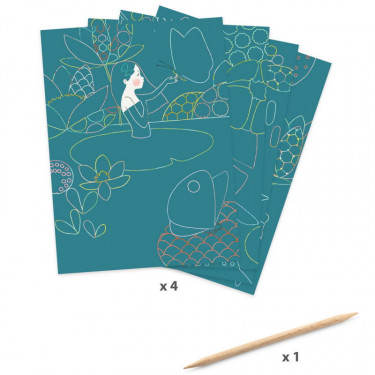 Cartes à gratter 'L'étang' DJECO 9716