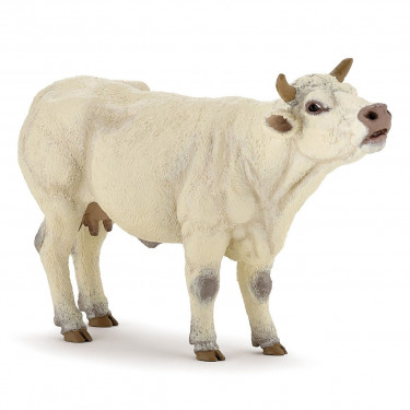 Vache charolaise meuglant, figurine PAPO 51158