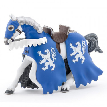 Cheval du chevalier bleu à la lance, figurine PAPO 39759