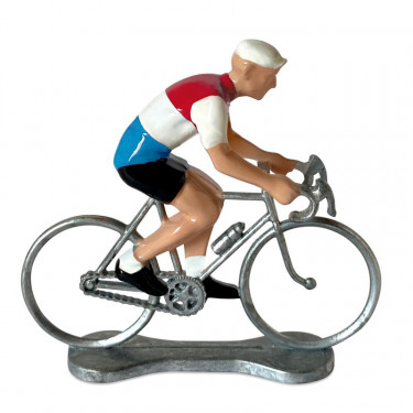 Figurine cycliste maillot Luxembourg _ Bernard & Eddy