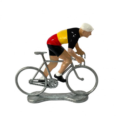 Figurine cycliste grimpeur maillot belge tricolore _ Bernard & Eddy