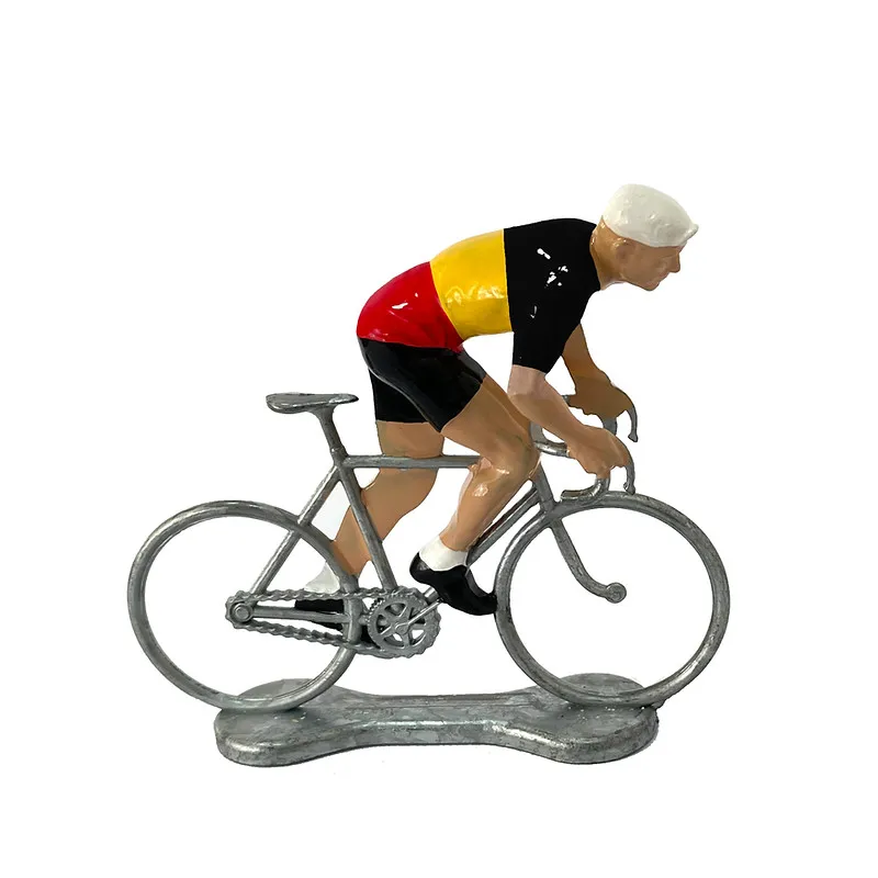 Figurine cycliste grimpeur maillot belge tricolore _ Bernard & Eddy