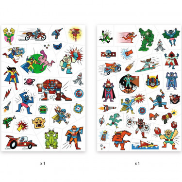 Tatouages 'Heroes vs villains' DJECO 9614