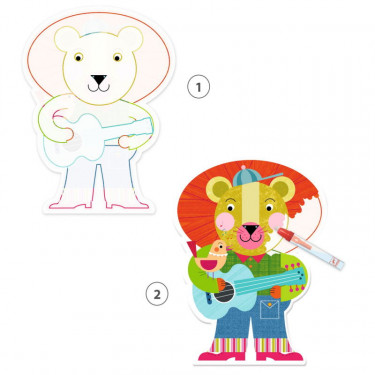 Coloriages magiques à l'eau "Animalolen" DJECO 9069