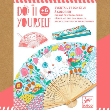 Eventail et son étui à colorier "Koneko" DIY DJECO 7949