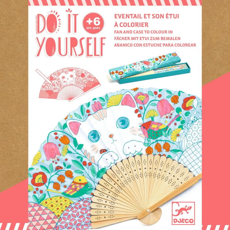 Eventail et son étui à colorier "Koneko" DIY DJECO 7949