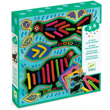 Art Kuna et fils chenilles "Tout doux", jeu d'enfilage DJECO 9896