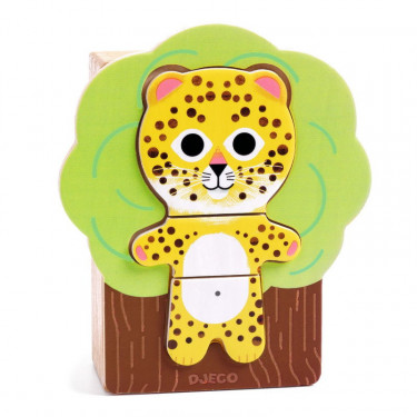 Djeco puzzle surprise en bois Leo & Co