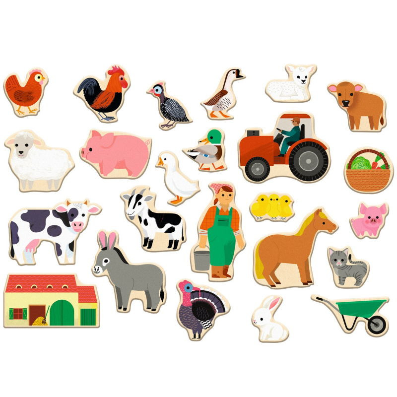 Animaux de la ferme magnétique Farm Djeco - 14,80€