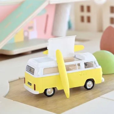 Volkswagen Combi T2b Camper Van 1973 jaune Norev 1-43ème