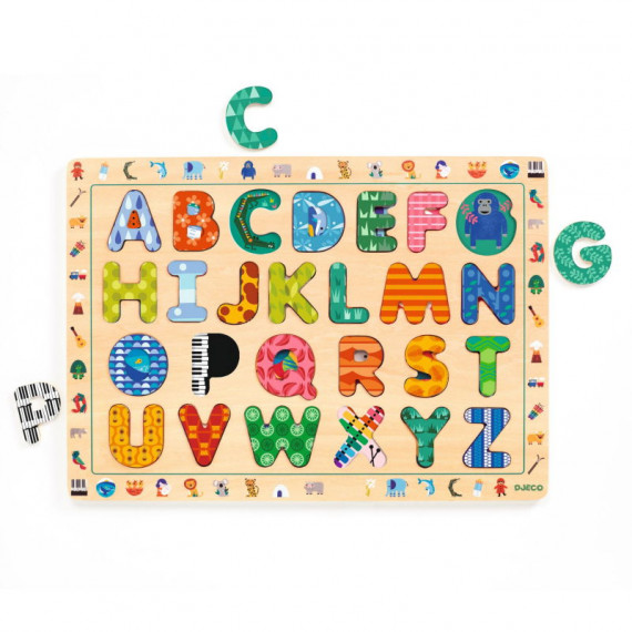 Puzzle ABC International, abécédaire DJECO 1808